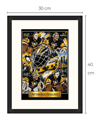 Uusi Pitttsburgh Penguins NHL art print Limited Edition