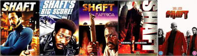 Shaft leffat 1-5 (1971, 1972, 1973, 2000, 2019) = 5x DVD