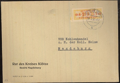 DDR Dienst B Mi 17 kirje