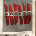 Ristipistopakkaus / ristipistotyö 6 kpl lautasliinarenkaita - pikkukuva 1