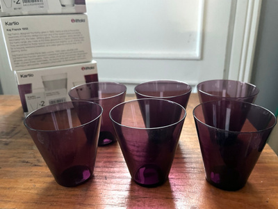 Iittala Kartio 20cl lila lasi 6kpl