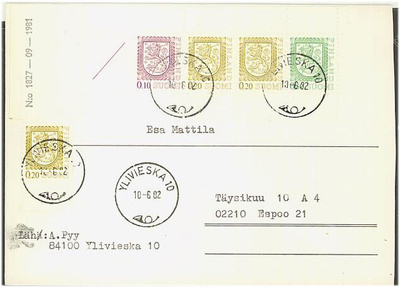 1982 AV 11 lehti 1827 ym kirjeellä