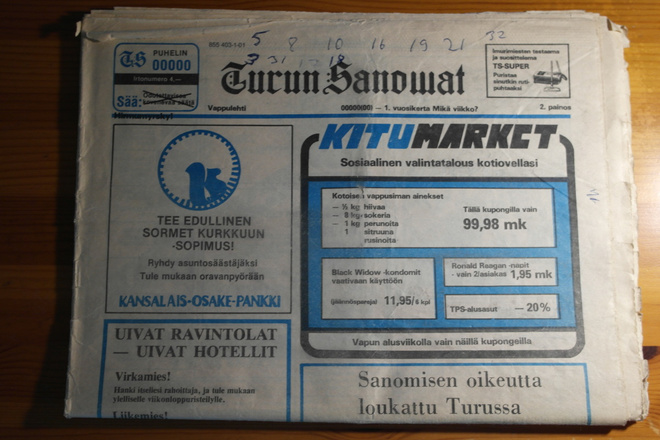 Turun Sanowat-Vappulehti 1981.