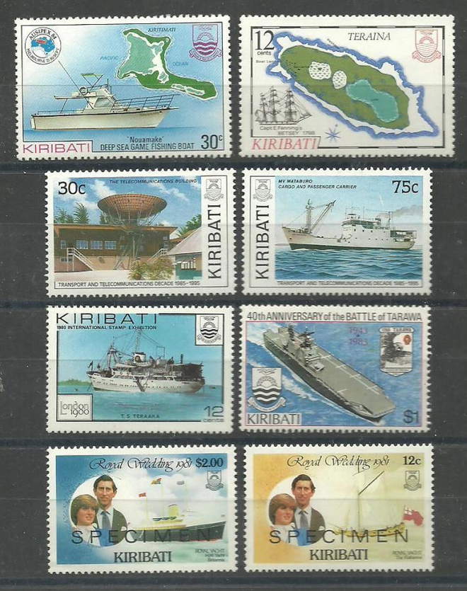 LAIVAT laiva-aihetta KIRIBATI Tyynimeri **
