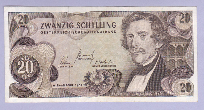 Itävalta 20 Shilling v.1967 P-142