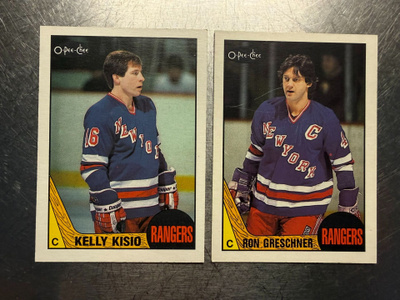 1987-88 O-Pee-Chee #76 Kelly Kisio & Ron Greschner
