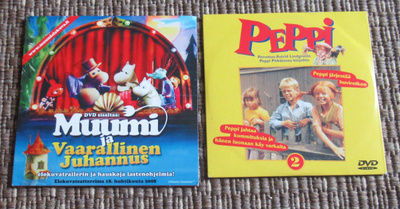 2dvd:n paketti: Peppi, Muumi.
