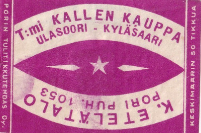 Ulasoori - Kyläsaari T:mi Kallen Kauppa  b510
