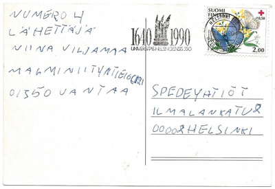 Erikoisleima Helsinki (1990) Universitas Helsingiensis 350