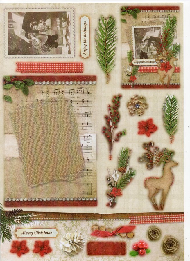 STANSSATTU KORTTIKUVA °°JOULU...VINTAGE°° / Winter