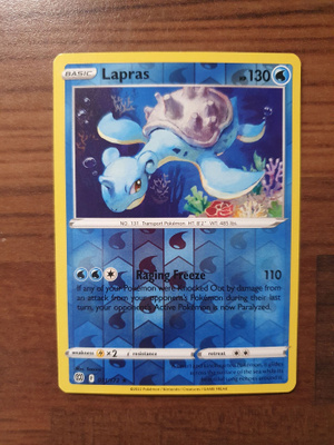 Pokemon Lapras 031/172 Reverse holo rare