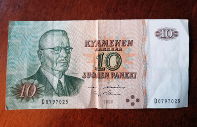 10 markan seteli 1980