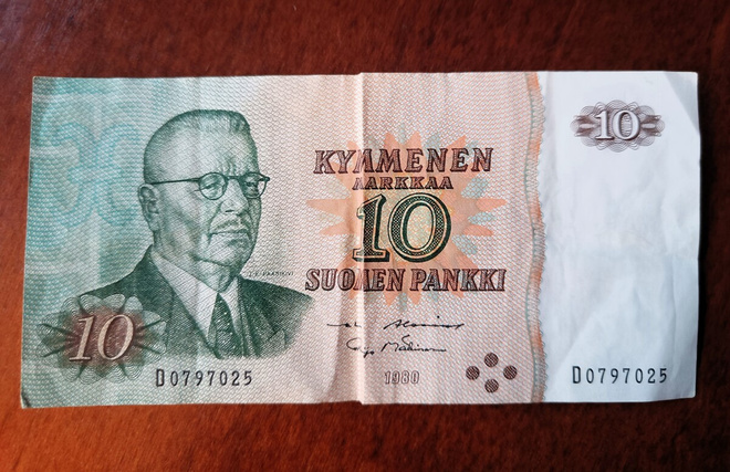 10 markan seteli 1980