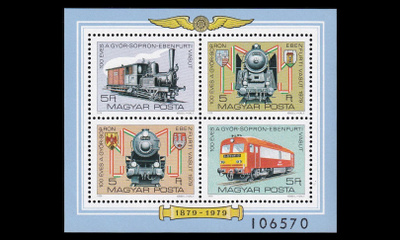 Unkari 3378-81BL139 ** Raab-Oedenburg-Ebenfurter-rautatie 10