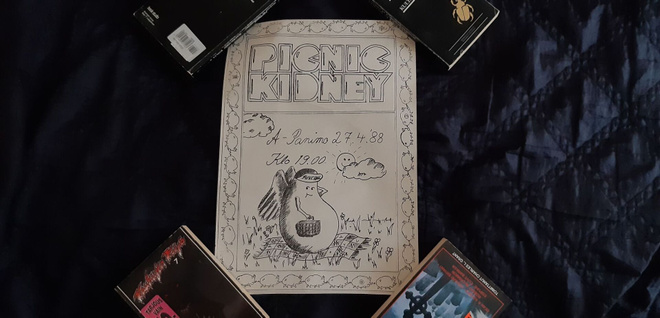 (metal) PICNIC KIDNEY suomihevibändin juliste/flyer 1988
