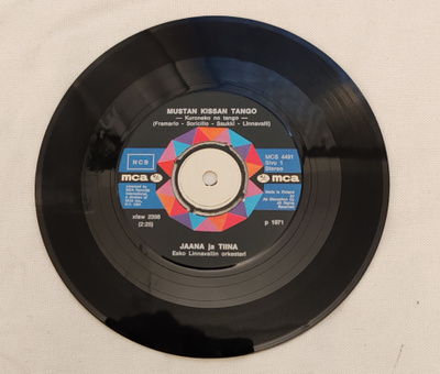 Jaana Ja Tiina Mustan Kissan Tango 7"Single