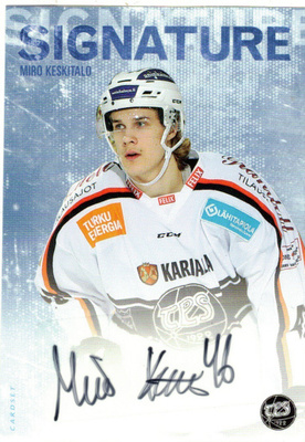 2016-17 Cardset MIRO KESKITALO TPS Signature nimmari