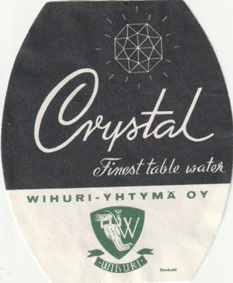 VANHA JUOMAETIKETTI - CRYSTAL WIHURI (K11-S86)