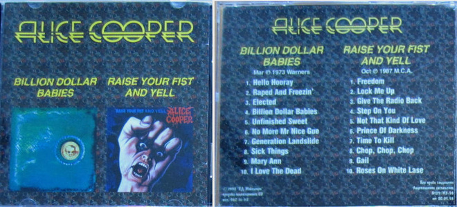 Alice Cooper: Billion Dollar babies / Raise your fist.. - CD
