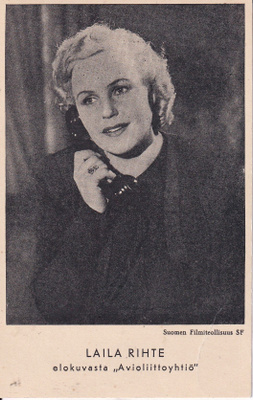 Laila Rihte. " Aviolittoyhtiö". filmitähti. star , e317
