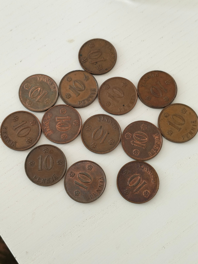 10 penniä 1937 13kpl