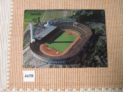Vanha postikortti Helsingin Olympiastadion 1971.