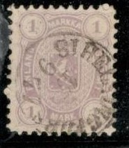 v. 1875  1 mk, kaunis leima