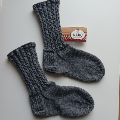 VILLASUKAT 37-38 harmaa • NAKO Pure Sock Plus