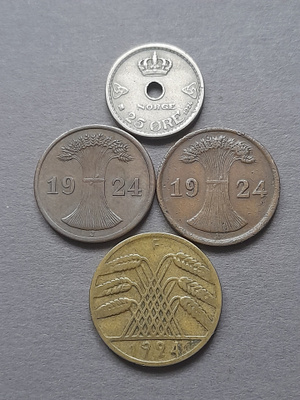 kolikkosetti 1924, 4kpl