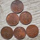 1 PENNI 6kpl v.1903-1917 mukana "vallankumousraha" - pikkukuva 2