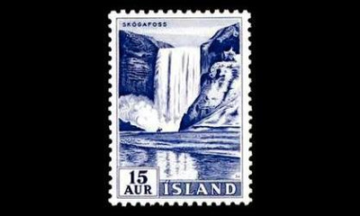 Islanti 303 ** Kraftverk och vattenfall 15 aur (1956)