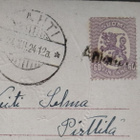 Pp-leima ANIANPELTO vanhalla joulukortilla 1924 - pikkukuva 2