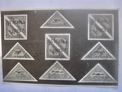 VANHA Postikortti VIro Eesti Estonia Postimerkit 1927