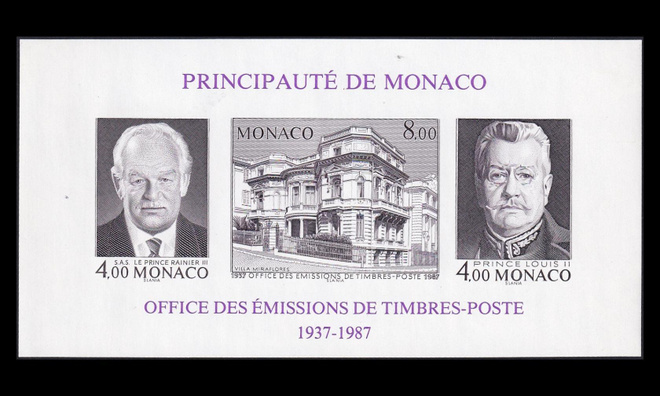 Monaco 1820-2BL37B ** Postimerkkitoimisto 50v hammastamaton