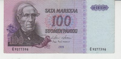 100 markan seteli 1976