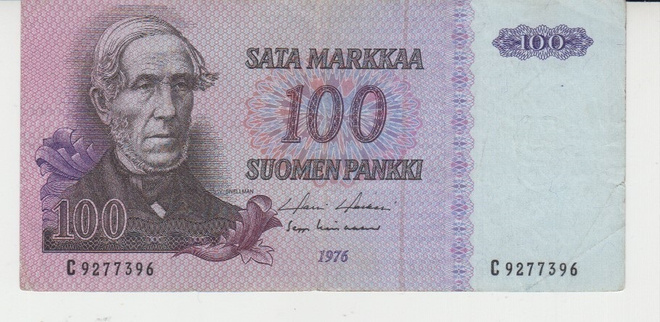 100 markan seteli 1976