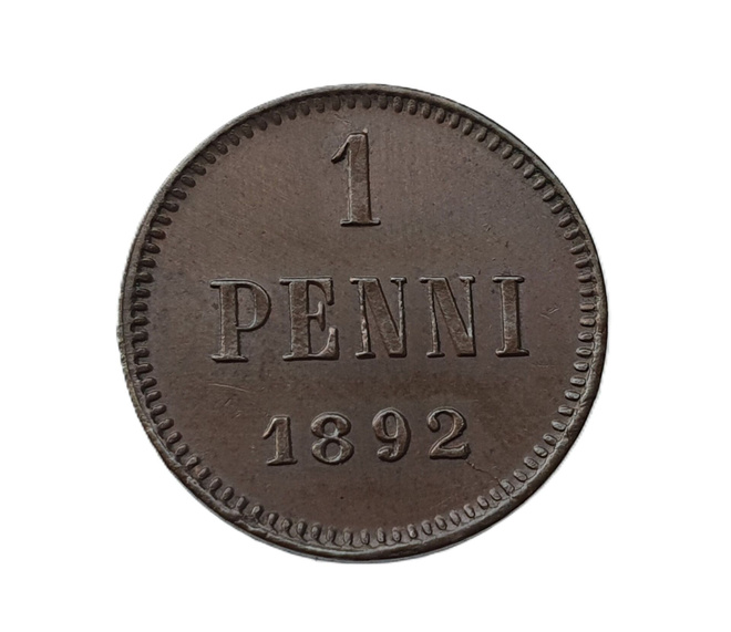 1 penni 1892 - hienokuntoinen!