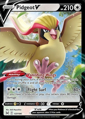 Pidgeot V 137/196 - Lost Origin - NM/M