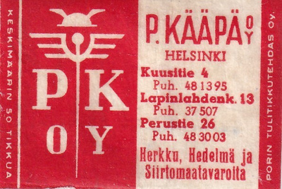 Helsinki, P. Kääpä Oy  7/15