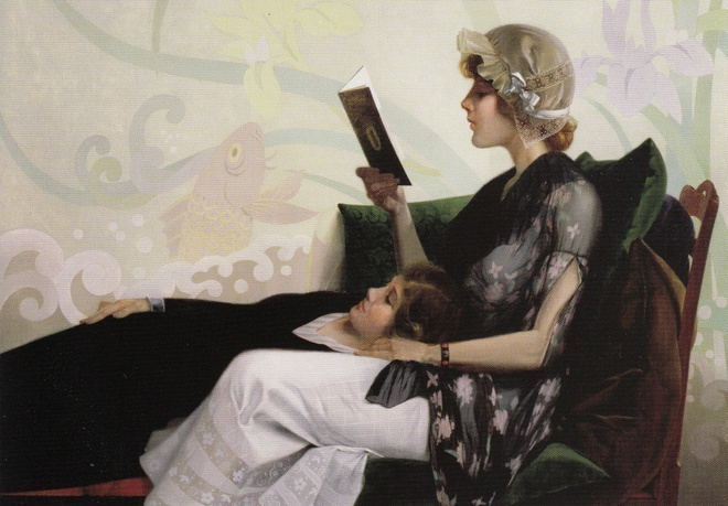 Harry Wilson Watrous: Nainen lukee toiselle naiselle