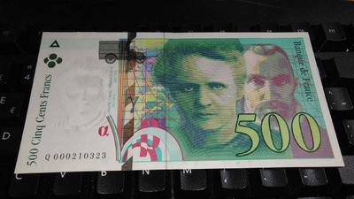 France Ranska 500 Francs 1994 XF+-aUNC