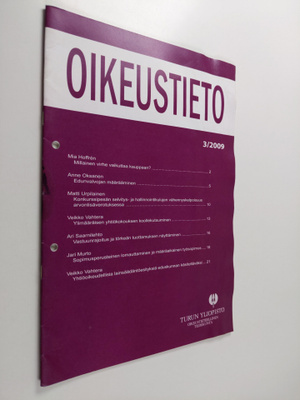 Oikeustieto 3/2009 : Turun yliopiston oikeustieteellisen ...