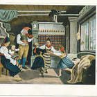 Tuvassa soitetaan ja tanssitaan - vanha Carte Postale - pikkukuva 1