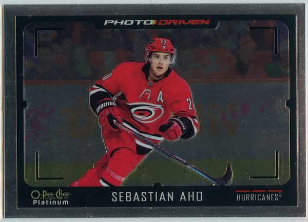 2021-22 OPC Platinum Photo Driven ##PD6 Sebastian Aho