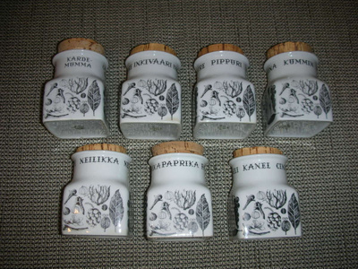 Arabia maustepurkit Tomula 5 kpl