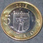 Suomi 5 € 2015 - Maakuntien eläimet - Lappi, Poro (UNC) - pikkukuva 2