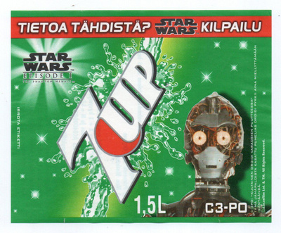 7 UP STAR WARS Etiketti 2000