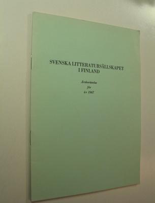 Svenska litteratursällskapet i Finland, Årsberättelse för...