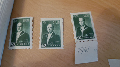 Ryti sarja**+4 kpl  Mannerheim**