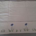 Valkoinen verhokappa jossa ruiskaunokkeja 50x215cm - pikkukuva 3